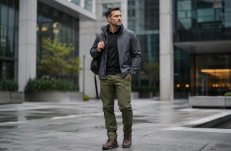 Комплект тактической одежды: брюки, куртка softshell, combat shirt на модели в городском EDC-стиле